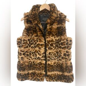Donna Salyers Fabulous Vest Faux Fur Print Cheetah Women’s Size Small